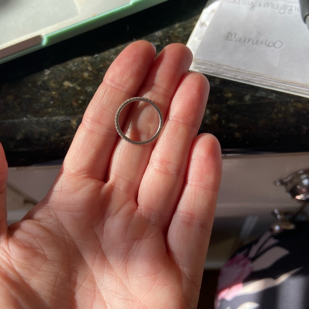 Tazza Pavé Diamond Eternity Ring in 14k White Gold